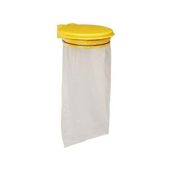 Support de sac poubelle à fixer COLLECMUR - 110 L - jaune colza RAL 1021 - SN ROSSIGNOL