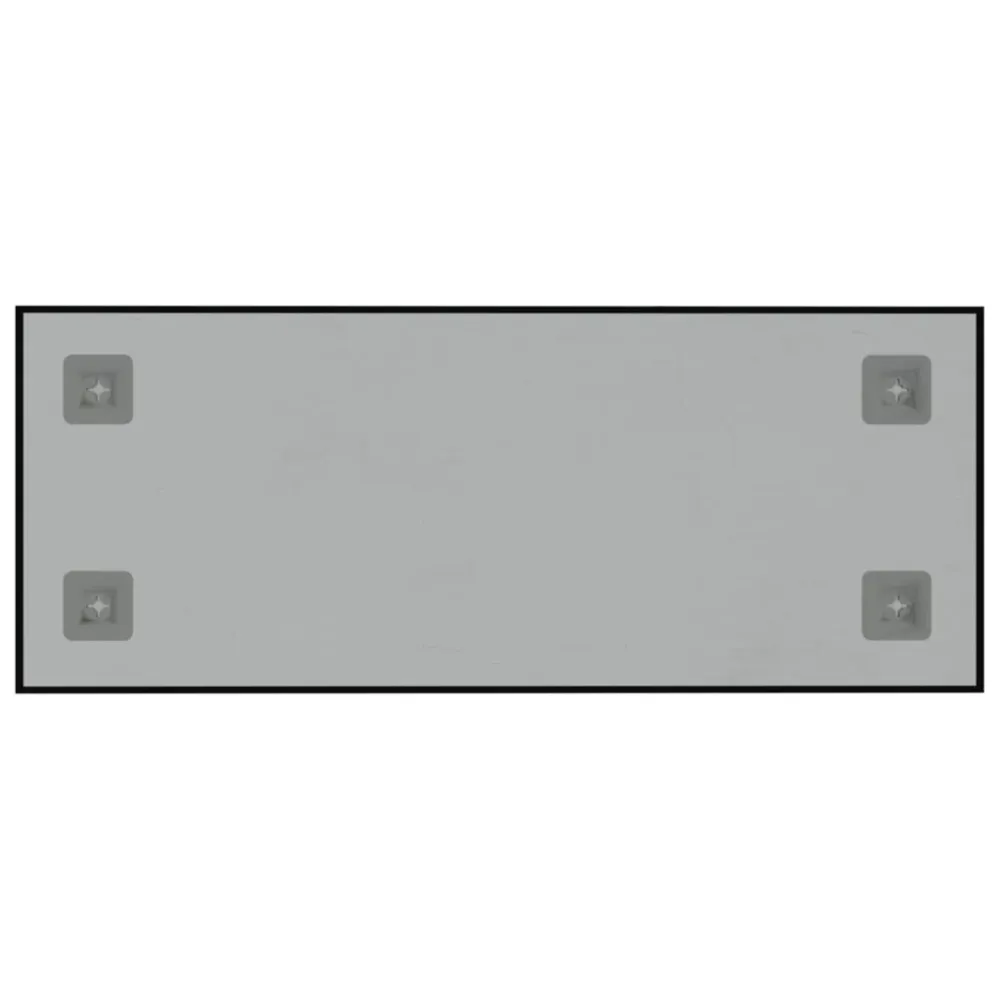 Tableau magnétique panneau écriture école maison bureau mural 50 x 20 cm verre trempé noir 02_0045468