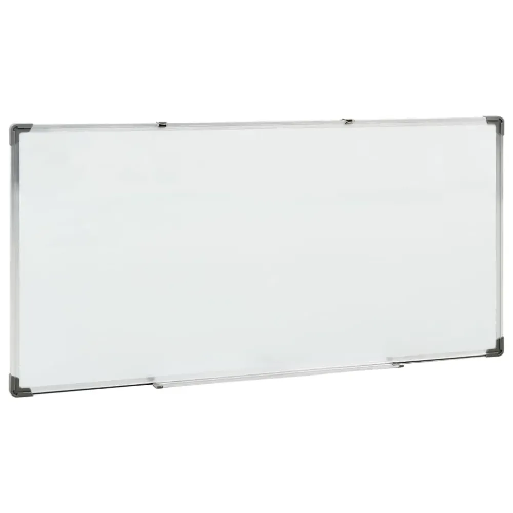 Tableau magnétique panneau écriture école maison bureau 110 x 60 cm acier blanc 02_0045440