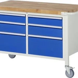 Établi mobile RAU série 8000 conteneur à double fond (6x tiroirs) 1250x880x700 mm 05-8475A2-127B4S.11 se fournir à bas prix