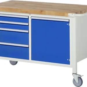 Établi mobile RAU série 8000 4 x tiroirs 1x porte 1250x880x700 mm 05-8470A2-127B4S.11 magasiner à bas prix