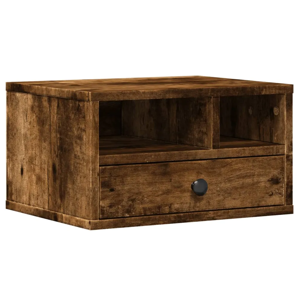 Support d'imprimante table meuble bureau 40 x 32 x 22,5 cm bois d'ingénierie marron 02_0044728 Installation facile