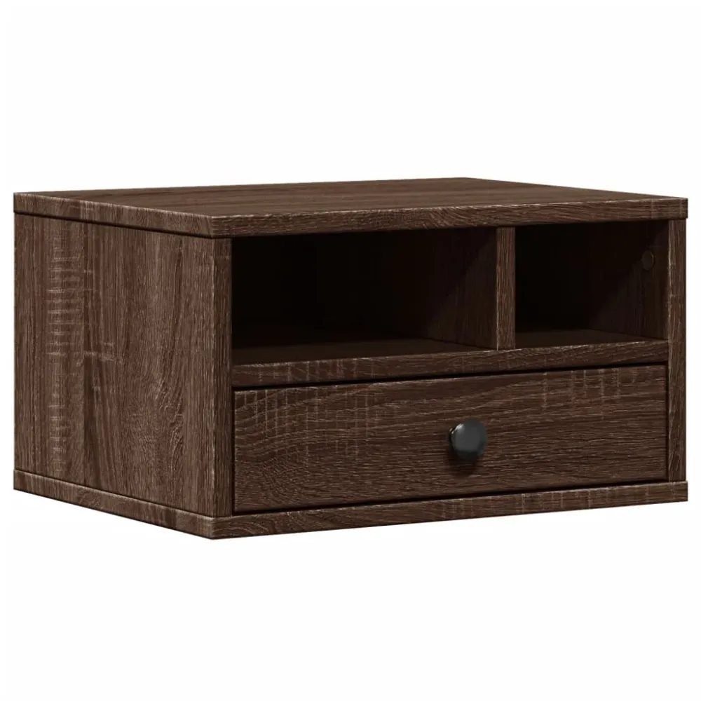 Toner Original Certifié Support d'imprimante table meuble bureau 40 x 32 x 22,5 cm bois ingénierie marron 02_0044735