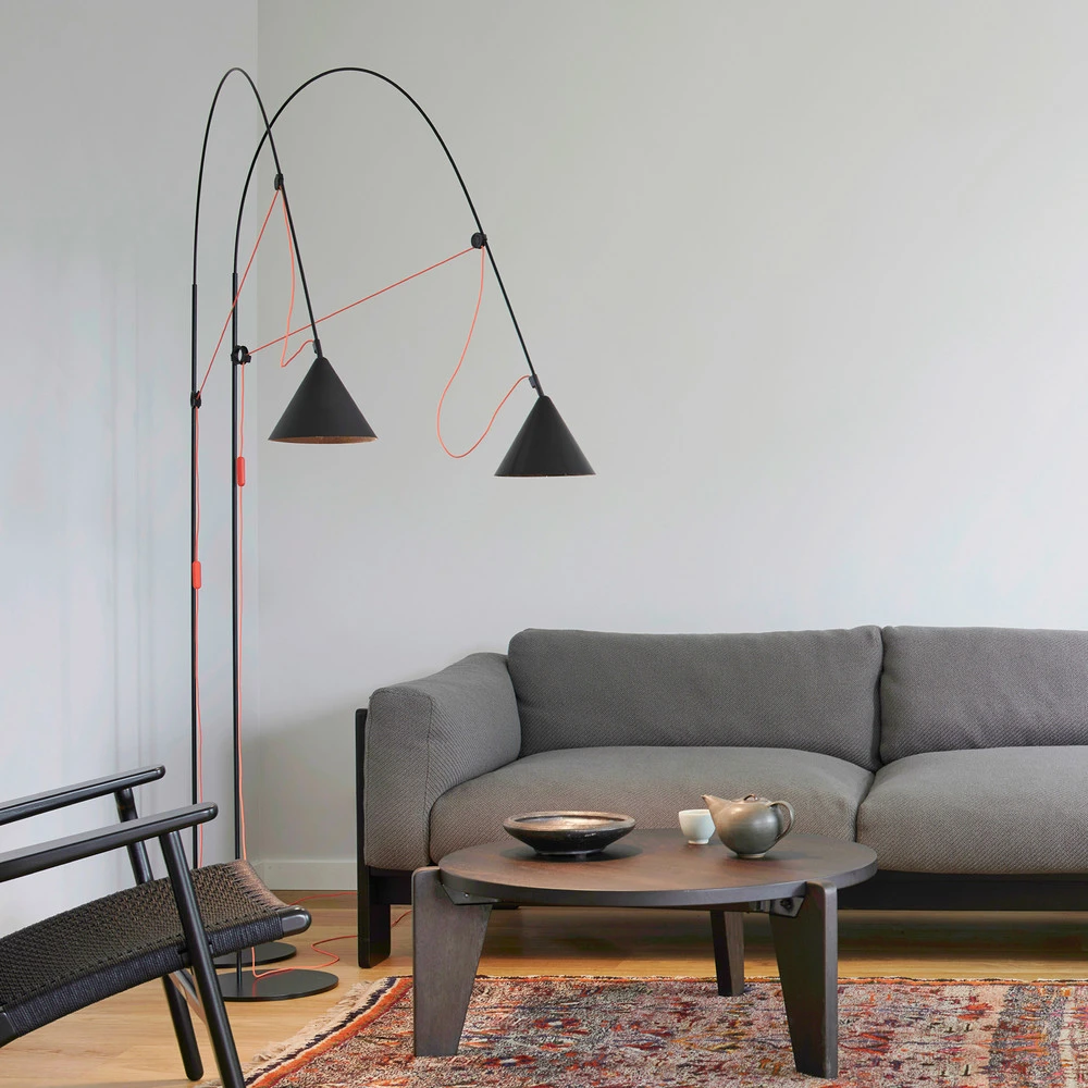 Professionnel Haute Vitesse midgard AYNO L lampadaire noir/orange 2 700 K