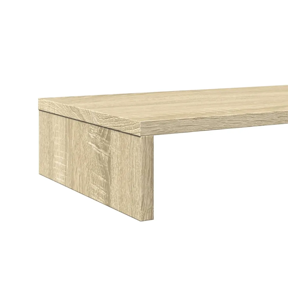 Support de moniteur table meuble bureau sonoma 100 x 27 x 10 cm bois d'ingénierie marron 02_0044975 avec Ventouses