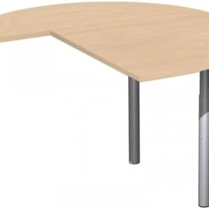 geramöbel Table d'appoint trois quarts de cercle droite pieds de support matériel de liaison inclus réglable en h...