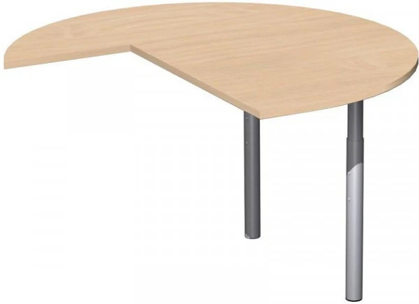 geramöbel Table d'appoint trois quarts de cercle droite pieds de support matériel de liaison inclus réglable en h...