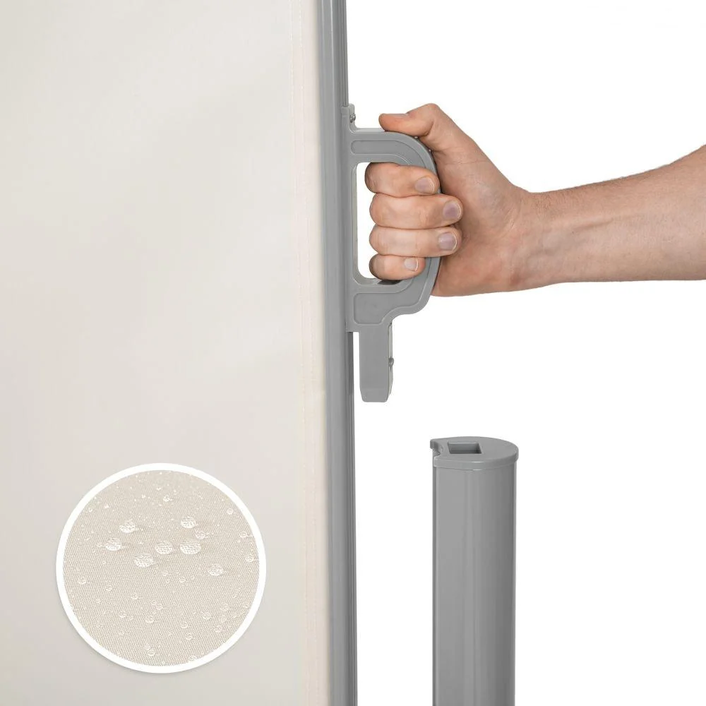 Auvent store latéral brise-vue paraventrétractable double sable 200 x 600 cm 2208131