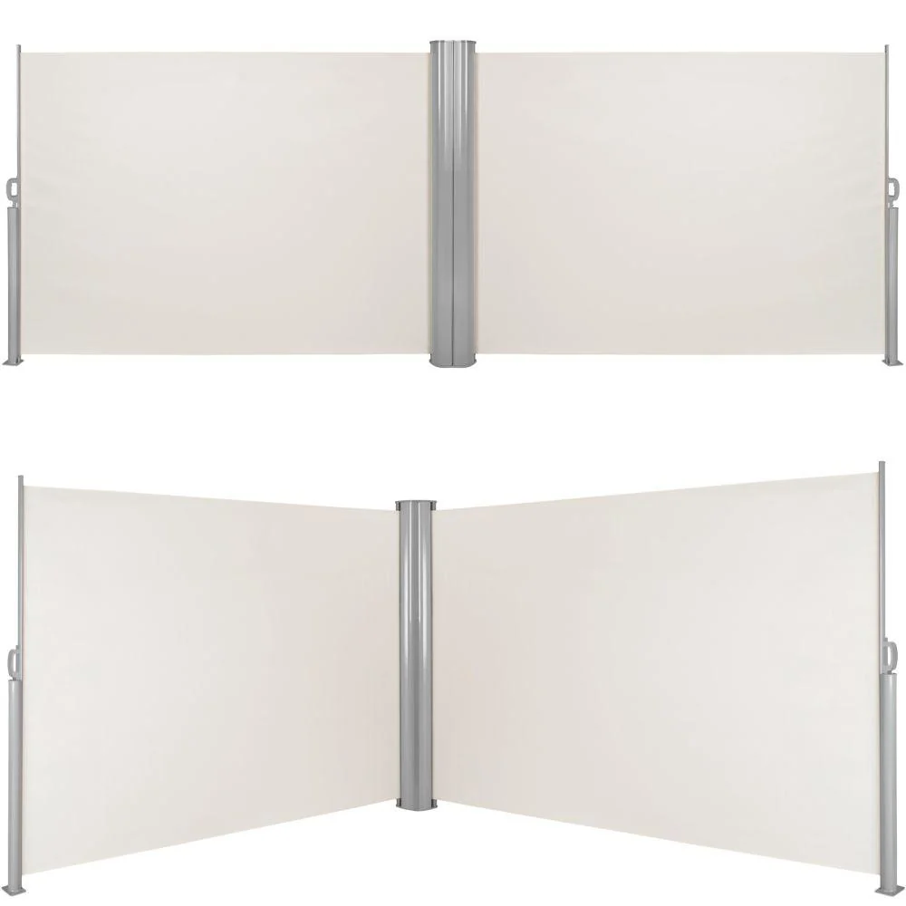 Auvent store latéral brise-vue paraventrétractable double sable 200 x 600 cm 2208131