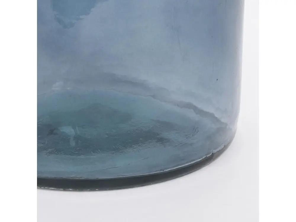 Bouteille decorative en verre recyclé - Ø21 x 100 - Bleu manifeste - RIOJA