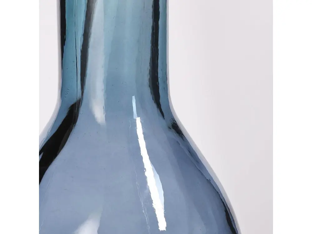 Bouteille decorative en verre recyclé - Ø21 x 100 - Bleu manifeste - RIOJA