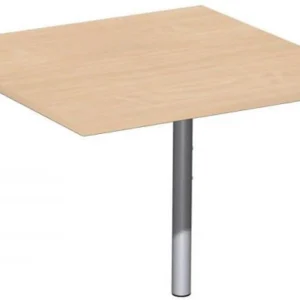 geramöbel plaque de liaison angle complet 90° avec pied d'appui avec guide-câble réglable en hauteur 800x800x680-...