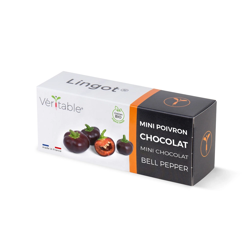 Lingot compact poivron chocolat bio - recharge prête à l'emploi