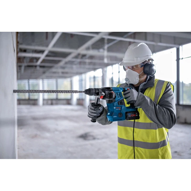 Perforateur SDS-PLUS BOSCH GBH 18V-28 CF Professionnel 0611921002 avec 2 Batteries ProCore 8Ah + Chargeur GAL1880 CV en L-...