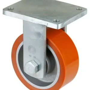 BS Rolls Roulette pour charges lourdes roulette fixe largeur de roue 80 mm Ø roue 200 mm capacité de charge 1400 kg polyur...