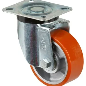 Roues BS Roulette résistant largeur de roue 40 mm Ø roue 100 mm capacité de charge 280 kg polyuréthane coulé 95 Shore alum...