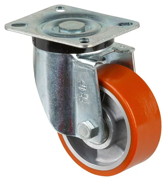 Roues BS Roulette résistant largeur de roue 40 mm Ø roue 100 mm capacité de charge 280 kg polyuréthane coulé 95 Shore alum...