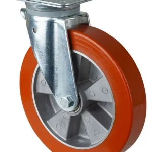 Roulette robuste BS Wheels largeur de roue 50 mm Ø roue 250 mm capacité de charge 600 kg polyuréthane coulé 95 Shore alumi...