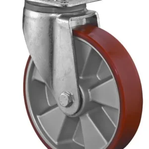 Roulette robuste BS Wheels largeur de roue 50 mm Ø roue 200 mm capacité de charge 800 kg polyuréthane coulé 95 Shore corps...