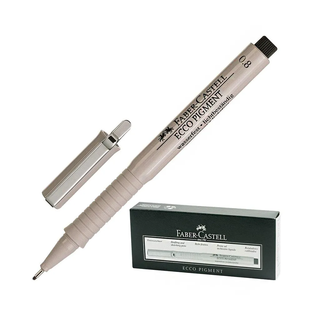 Stylo-feutre ECCO Pigment 0,8 mm noir FABER-CASTELL chez Alpha55 – … – L’alliance parfaite entre style et utilité