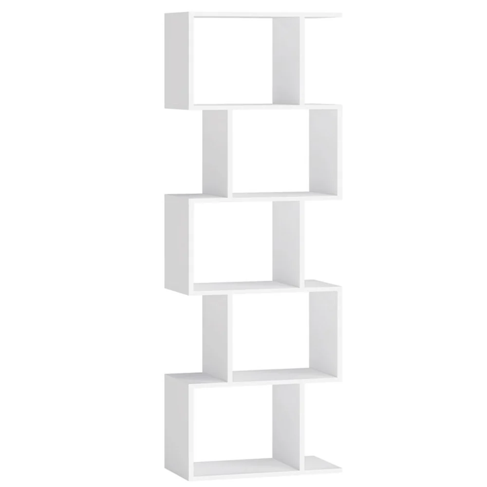 Bibliothèque contemporain étagère à 6 niveaux meuble de rangement 24 x 40 x 159 cm cloison séparateur pour salon chambre b...
