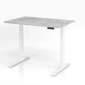 Bureau Hammerbacher XDKB12 120 x 80 cm plateau : béton épaisseur 25 mm chant épais en ABS forme rectangulaire blanc VXDKB1...