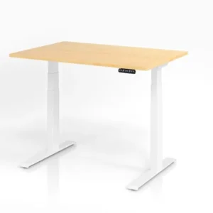 Bureau Hammerbacher XDKB12 120 x 80 cm plateau : érable épaisseur 25 mm chant gros en ABS forme rectangulaire blanc VXDKB1...