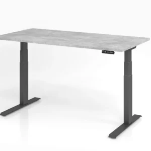 Bureau Hammerbacher XDKB16 160 x 80 cm plateau : béton épaisseur 25 mm chant épais en ABS forme rectangulaire graphite VXD...