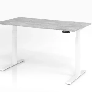 Bureau Hammerbacher XDKB16 160 x 80 cm plateau : béton épaisseur 25 mm chant épais en ABS forme rectangulaire blanc VXDKB1...