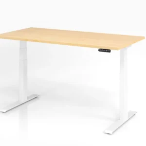 Bureau Hammerbacher XDKB16 160 x 80 cm plateau : érable épaisseur 25 mm chant épais en ABS forme rectangulaire blanc VXDKB...