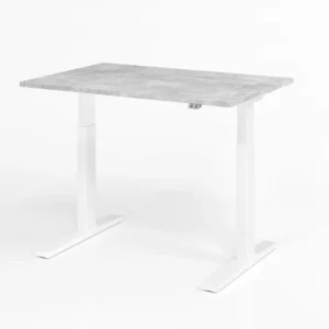 Bureau Hammerbacher XMKA12 120 x 80 cm plateau : béton épaisseur 25 mm chant épais en ABS forme rectangulaire blanc VXMKA1...