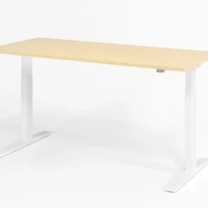 Bureau Hammerbacher XMKA19 180 x 80 cm plateau : érable épaisseur 25 mm chant épais en ABS forme rectangulaire blanc VXMKA...