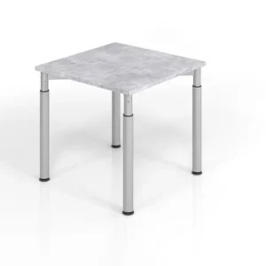Bureau Hammerbacher YS08 80 x 80 cm plateau : béton épaisseur 25 mm chant épais en ABS forme rectangulaire argent VYS08/M/...