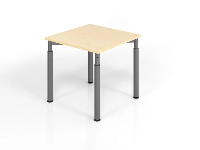 Bureau Hammerbacher YS08 80 x 80 cm plateau : érable épaisseur 25 mm chant épais en ABS forme rectangulaire graphite VYS08...