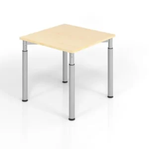 Bureau Hammerbacher YS08 80 x 80 cm plateau : érable épaisseur 25 mm chant épais en ABS forme rectangulaire argent VYS08/3...