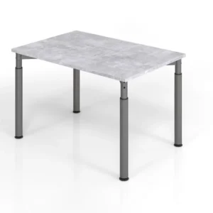 Bureau Hammerbacher YS12 120 x 80 cm plateau : béton épaisseur 25 mm chant épais ABS forme rectangulaire graphite VYS12/M/...