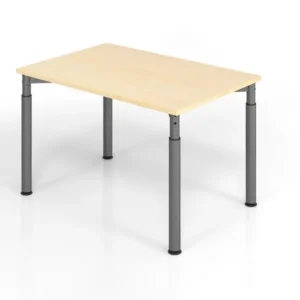 Bureau Hammerbacher YS12 120 x 80 cm plateau : érable épaisseur 25 mm chant épais ABS forme rectangulaire graphite VYS12/3...
