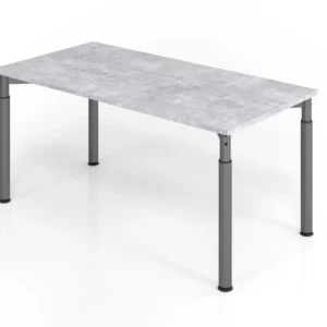 Bureau Hammerbacher YS16 160 x 80 cm plateau : béton épaisseur 25 mm chant épais ABS forme rectangulaire graphite VYS16/M/...
