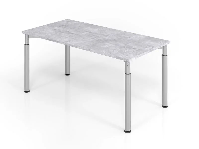 Bureau Hammerbacher YS16 160 x 80 cm plateau : béton épaisseur 25 mm chant solide en ABS forme rectangulaire argent VYS16/...