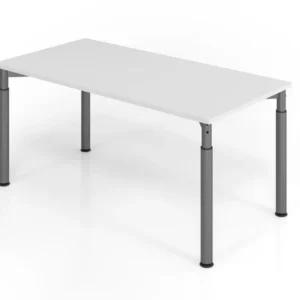 Bureau Hammerbacher YS16 160 x 80 cm plateau : gris épaisseur 25 mm chant gros en ABS forme rectangulaire graphite VYS16/5...