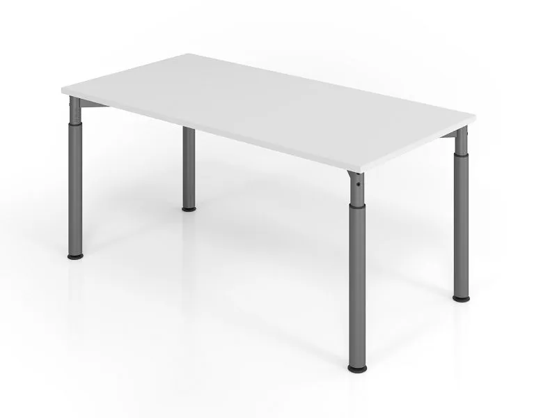 Bureau Hammerbacher YS16 160 x 80 cm plateau : gris épaisseur 25 mm chant gros en ABS forme rectangulaire graphite VYS16/5...