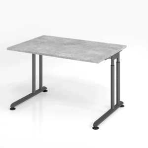 Bureau Hammerbacher ZS12 120 x 80 cm plateau : béton épaisseur 25 mm chant épais en ABS forme rectangulaire graphite VZS12...