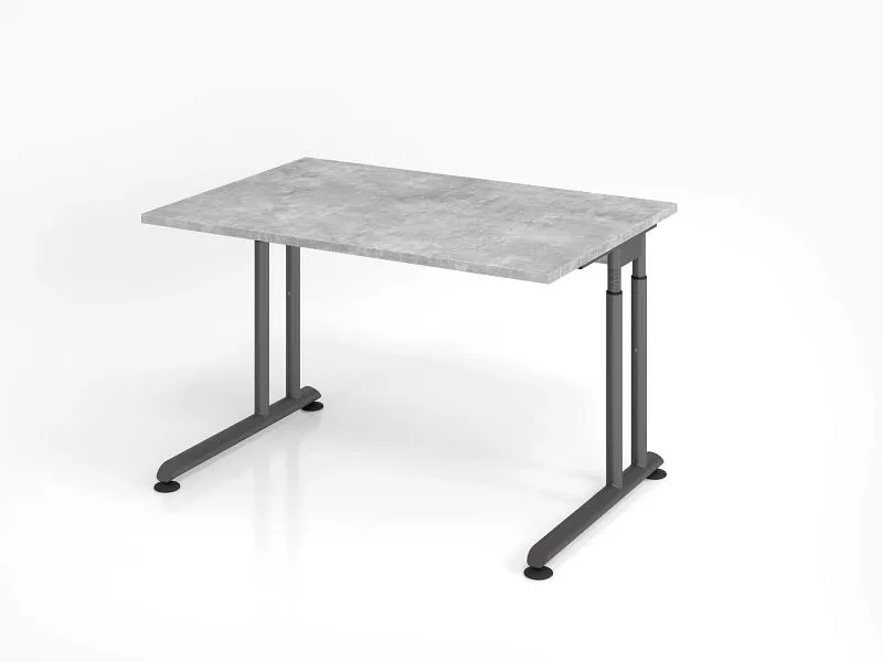 Bureau Hammerbacher ZS12 120 x 80 cm plateau : béton épaisseur 25 mm chant épais en ABS forme rectangulaire graphite VZS12...