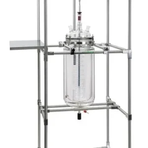 Cadre mobile Rettberg pour cuves de réaction 6-20 litres avec support de bride NW 200 étagère latérale acier inoxydable 13...