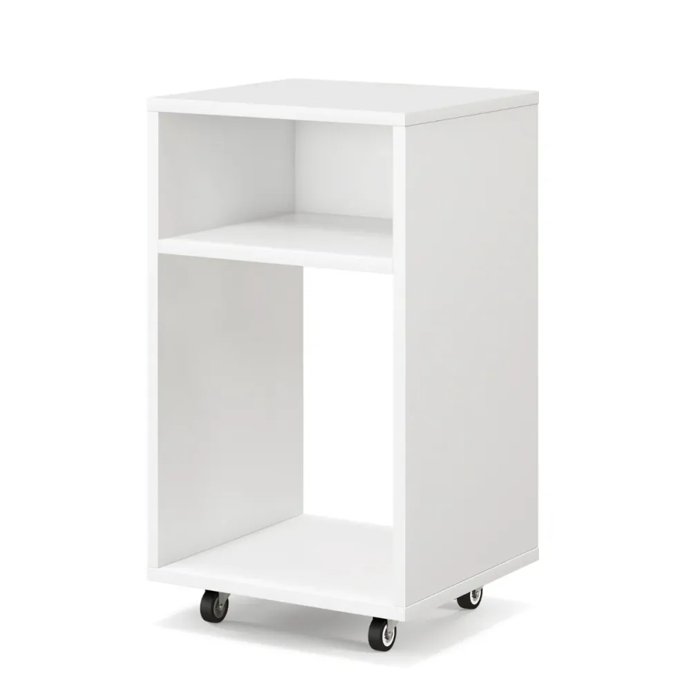 Classeur mobile classeur vertical roulant avec 2 etagères ouvertes support d'imprimante actuel sous le bureau avec roulett...