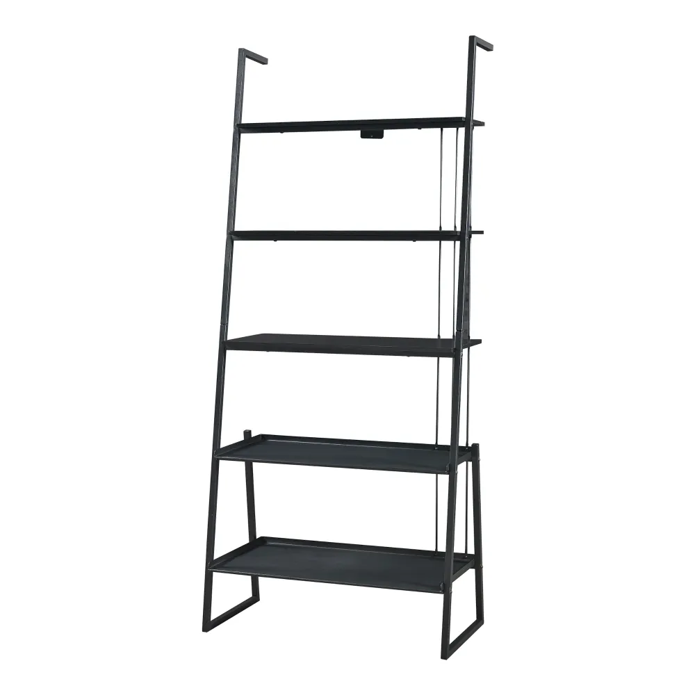 Ensemble de 2 meubles avec bureau et étagère échelle noir 03_0009365 - 30 x 15 cm