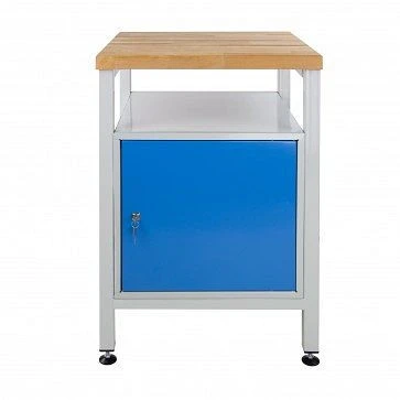 Etabli confiné ADB avec 1 porte et étagère dimensions : 600x600x840mm (LxPxH) couleur de la table de travail : gris RAL 70...