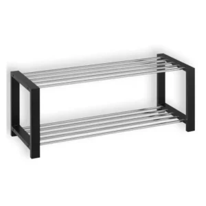 Etagère à chaussures ARINA 2 tablettes noir