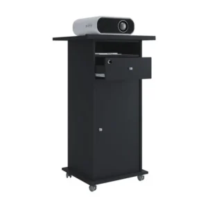 Neta étagère de bureau support pour projecteur 1 porte 1 tiroir noir. Set d'organisation 5 pièces
