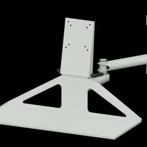 Structure du réseau de bras articulé pour établis ANKE avec support d'écran RAL 7035 également avec étagère pour...
